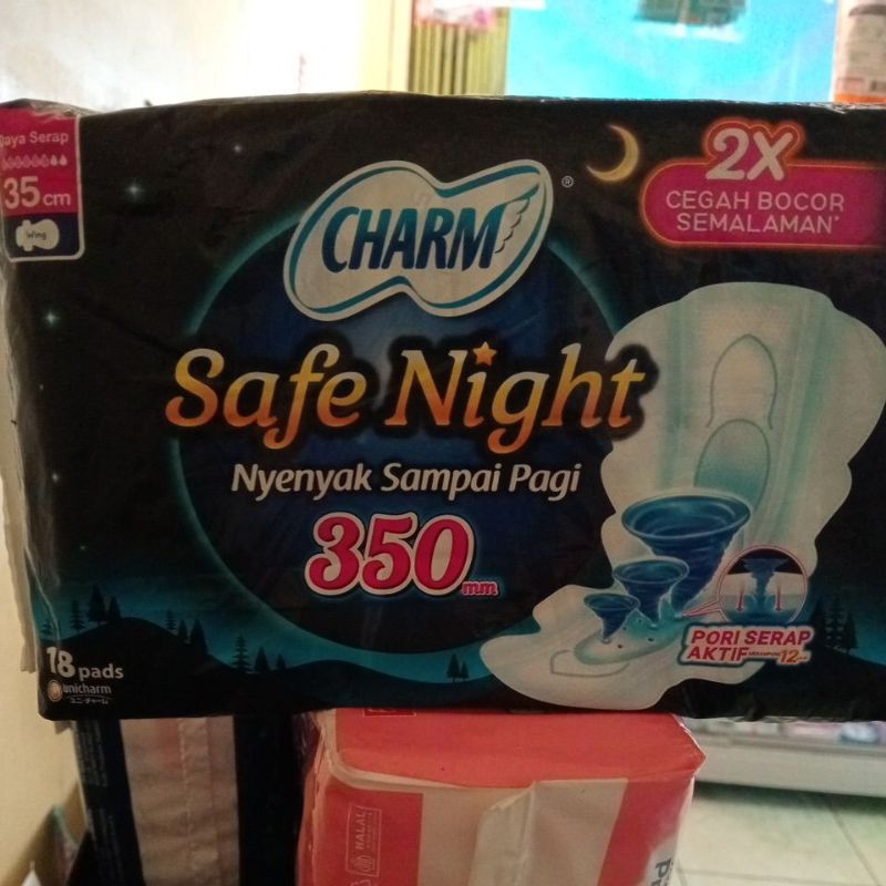 Charm Safe Night 35cm isi 18 pads