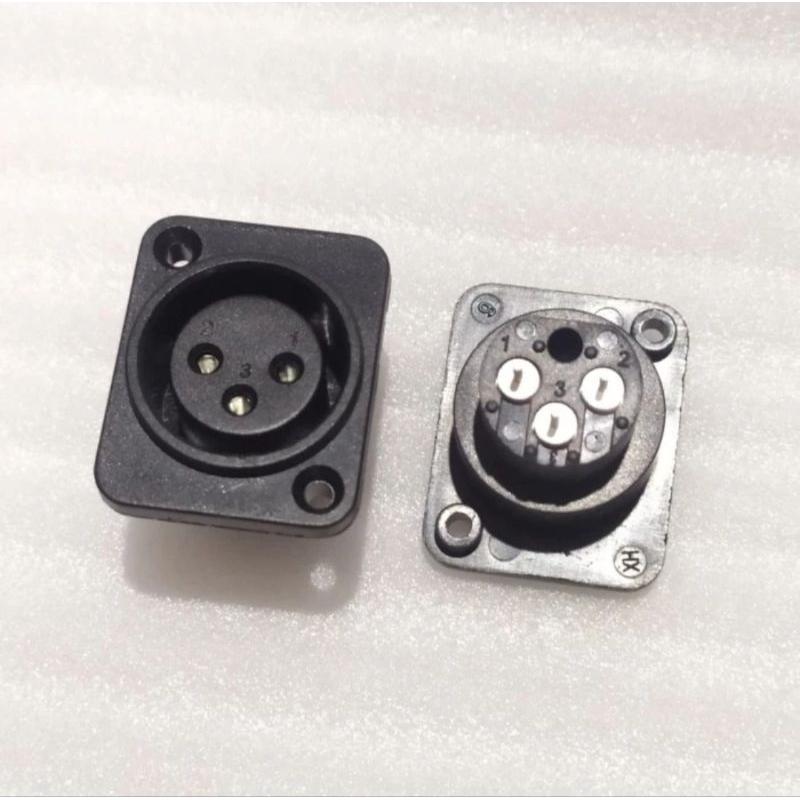 Soket Canon XLR female kaki lurus