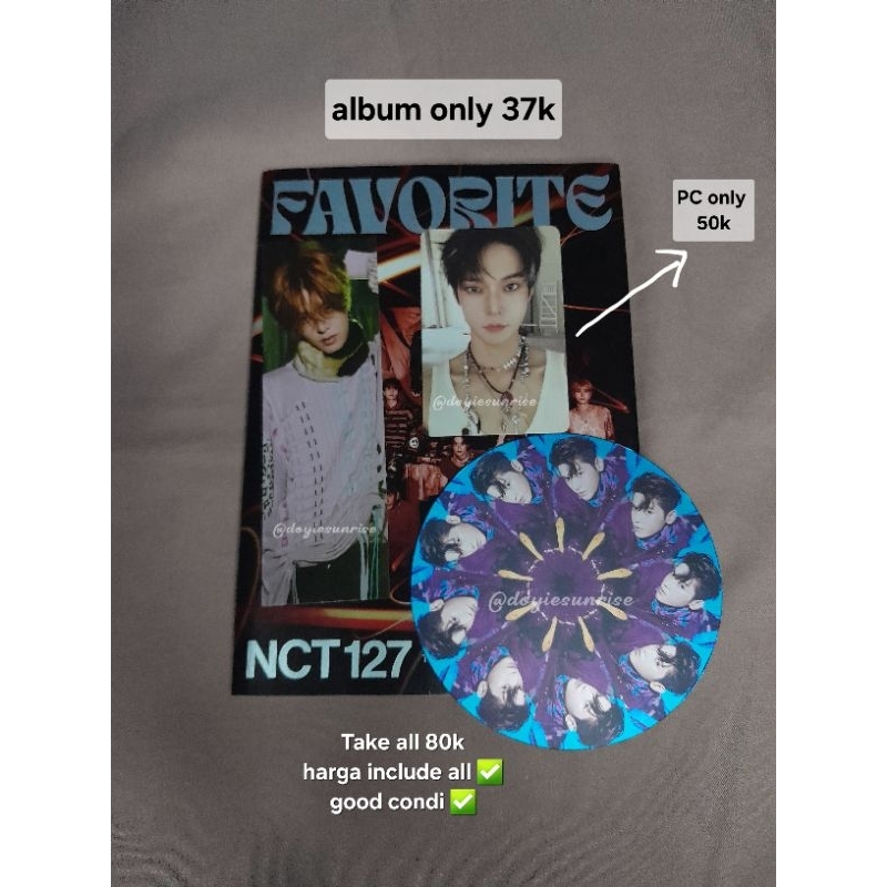 ALBUM ONLY.  NCT127 NEO ZONE PUNCH || FAVORITE CATHARSIS || PHOTOCARD PC DOYOUNG JUMATAN || JAEHYUN 