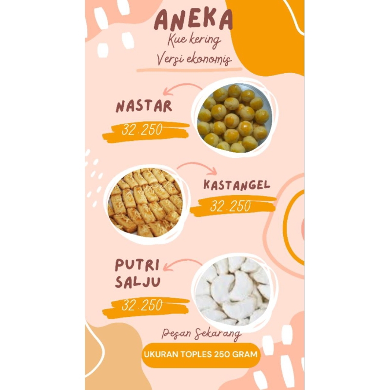 

(Termurah) Aneka kue kering Versi ekonomis (Toples 250gr)