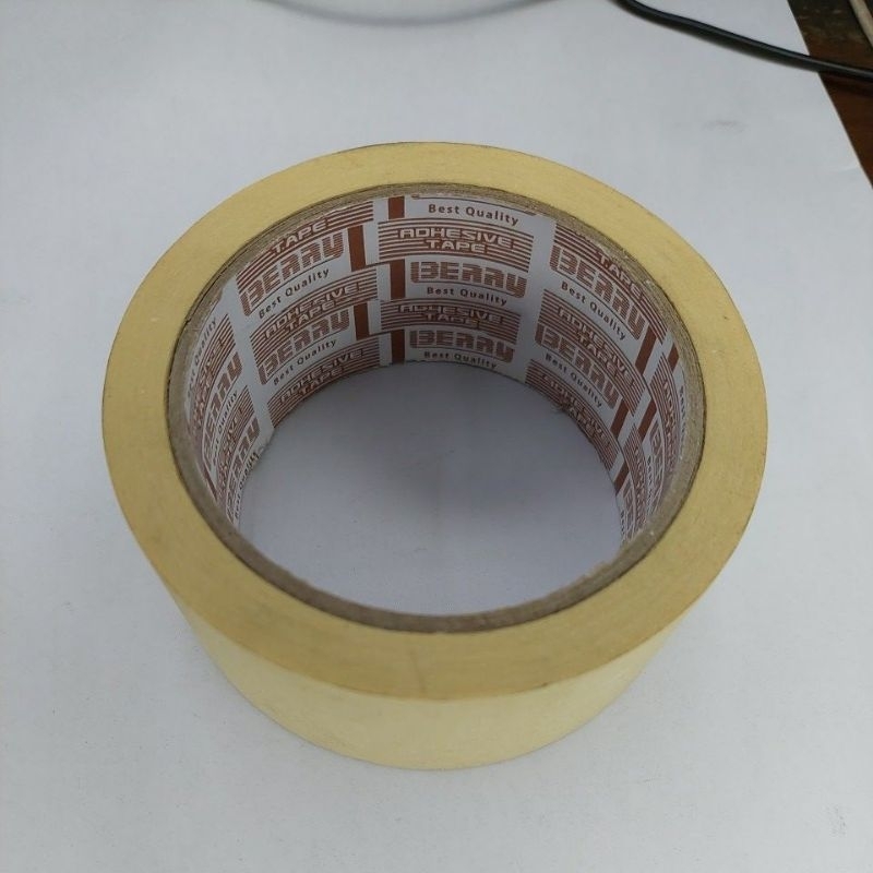 solasi kertas  / isolasi kertas / Masking Tape Solasi kertas BERRY 46 mm x 25 meter 2 inch TEBAL