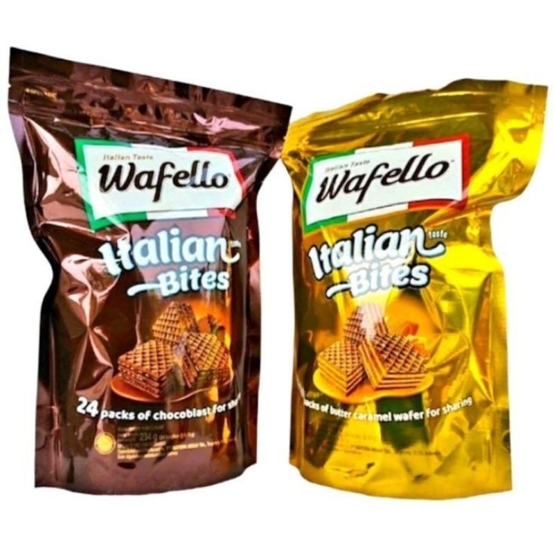 

wafello italian bites wafer wafello kemasan pouch isi 24 multipack