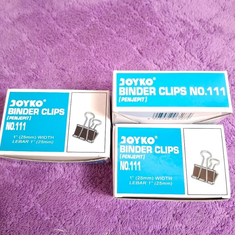 

(1Pack=12pcs) Binder Clip 111 / Klip Penjepit Kertas ( 12 pcs )