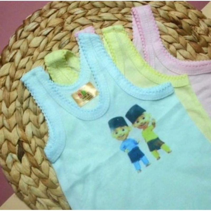 (12 Pcs) Singlet Anak //Singlet Anak Katun Adem Bahan Lembut Motif Karakter Lucu // SINGLET SABLON