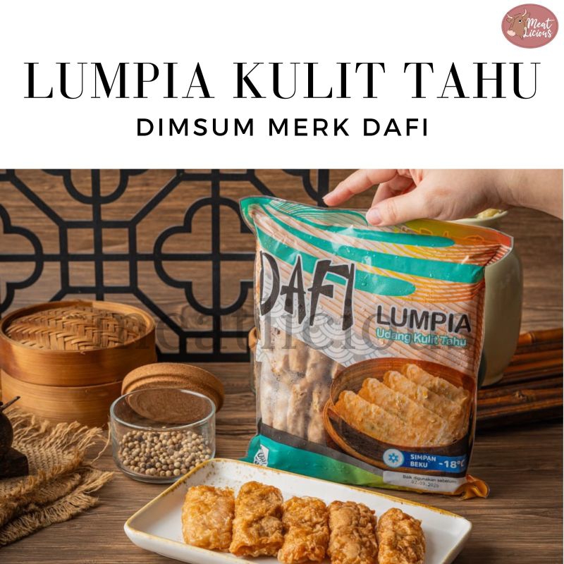 

LUMPIA UDANG KULIT TAHU Isi 10 ( Dimsum Merk DAFI )