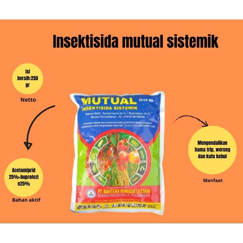 MUTUAL 25/25 WP INSEKTISIDA SISTEMIK 250 GRAM