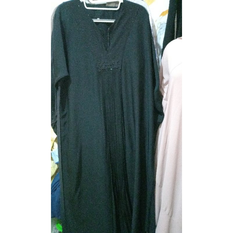 abaya saudi jetblack premium dan gamis ceruty
