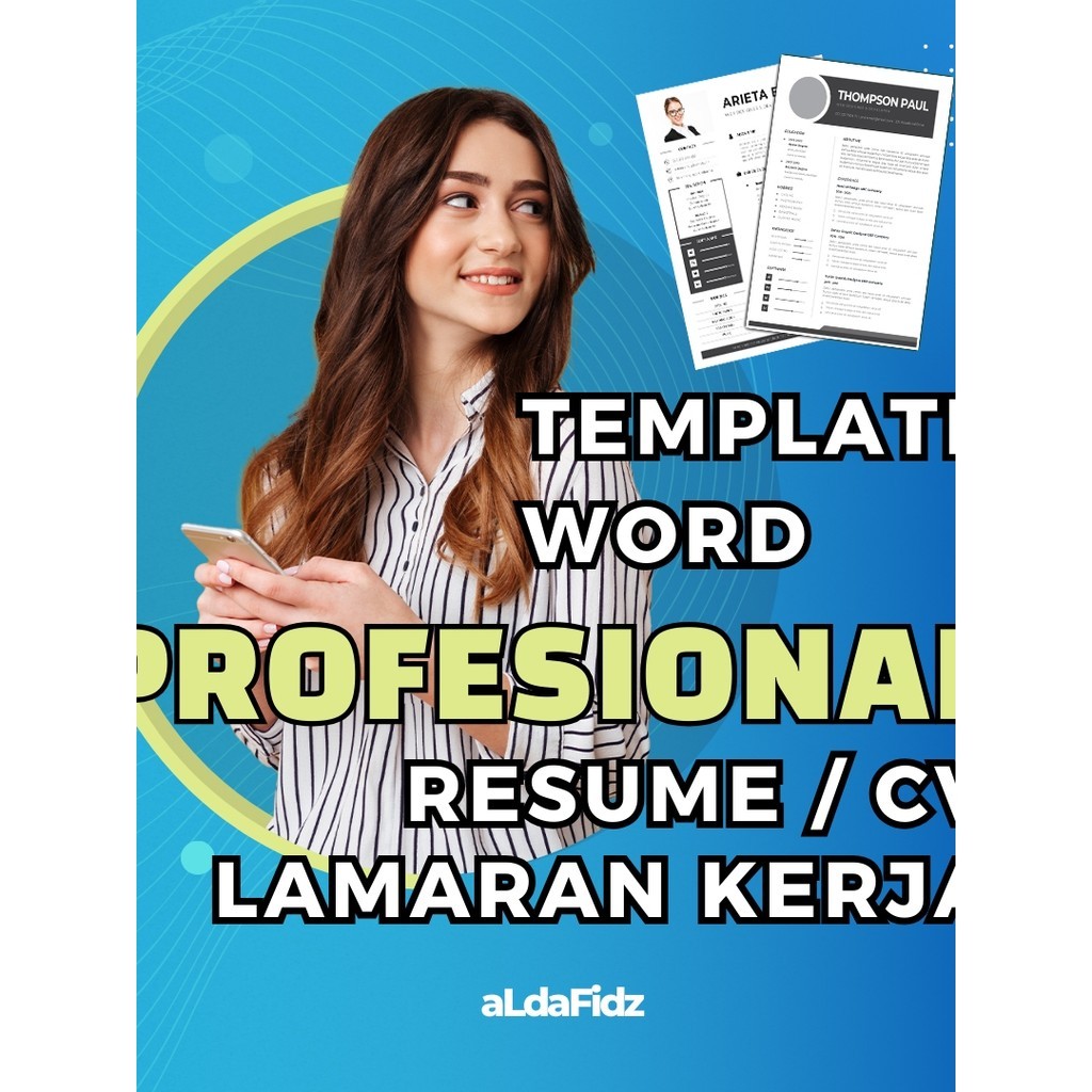 Template Word Professional Resume / CV Lamaran Kerja