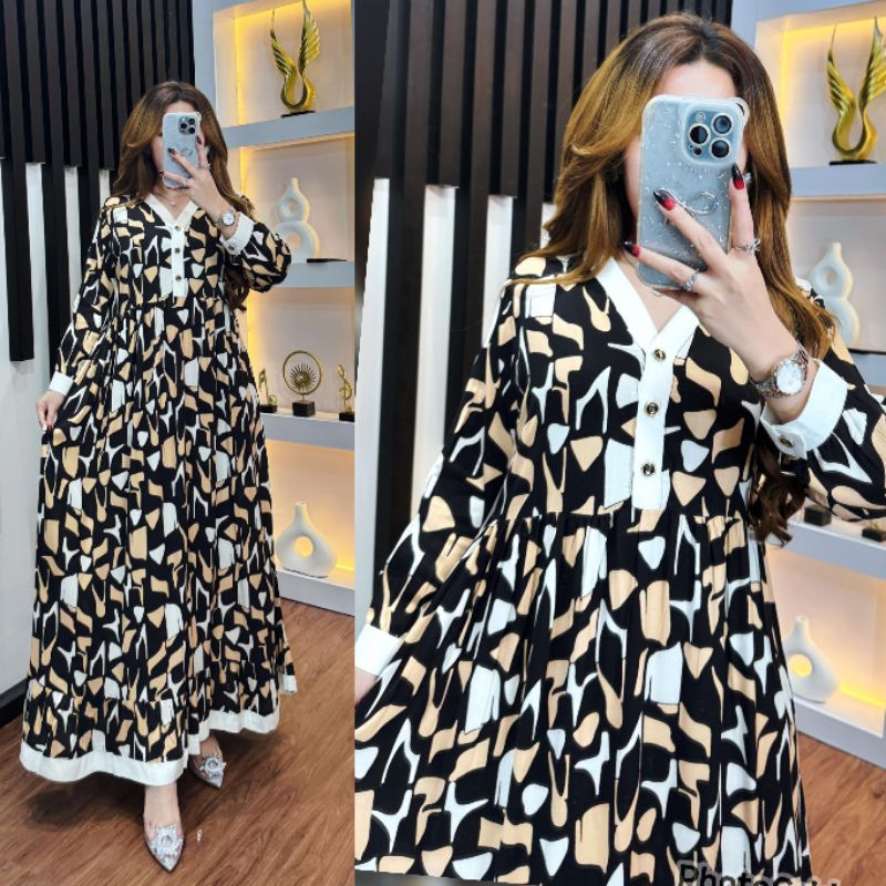 Nabila dress dst/Nabila dress/Nabila dress by dst collection/Dress nabila/Homedress kekinian/Daster 