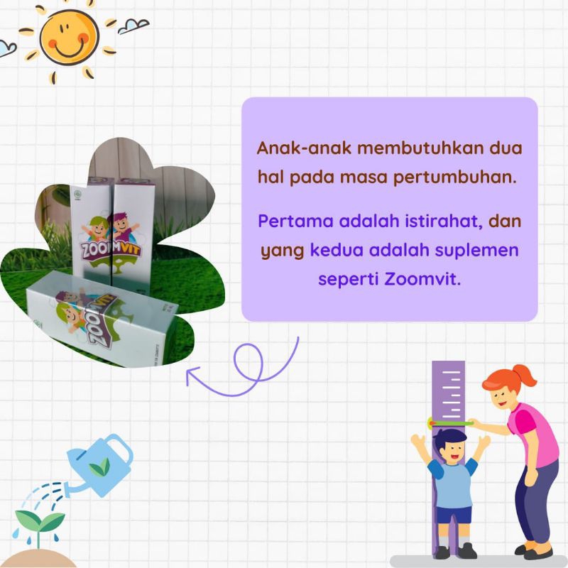 ZoomVit Herbal Madu Probiotik Suplemen Nafsu Makan Bayi Anak