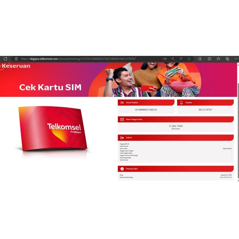 Perdana No Cantik Telkomsel