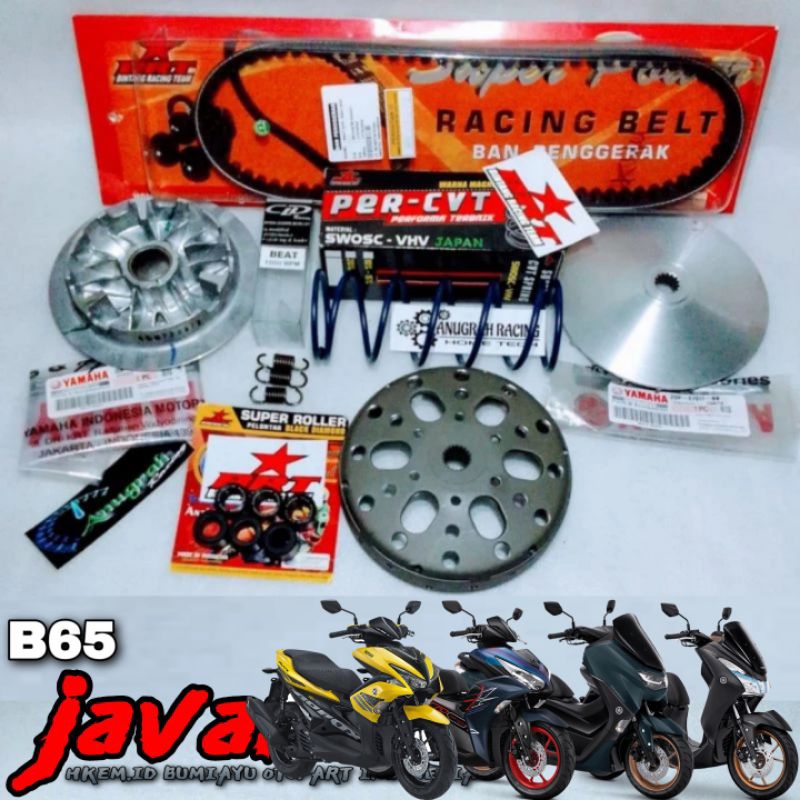 PAKET CVT BRT KIRIAN NMAX NEW PULLEY 13.8° AEROX LEXI NVX 155 B65 CUSTOM MANGKOK KAMPAS GANDA DAYTON