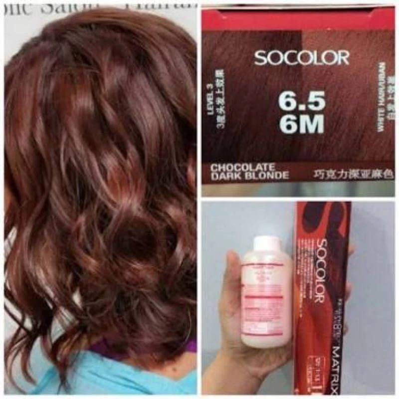 Pewarna Rambut Cat Matrix Socolor 6,5/6M 90ml + Oxydant 135ml 6% or 12% (hrg 1 paket)
