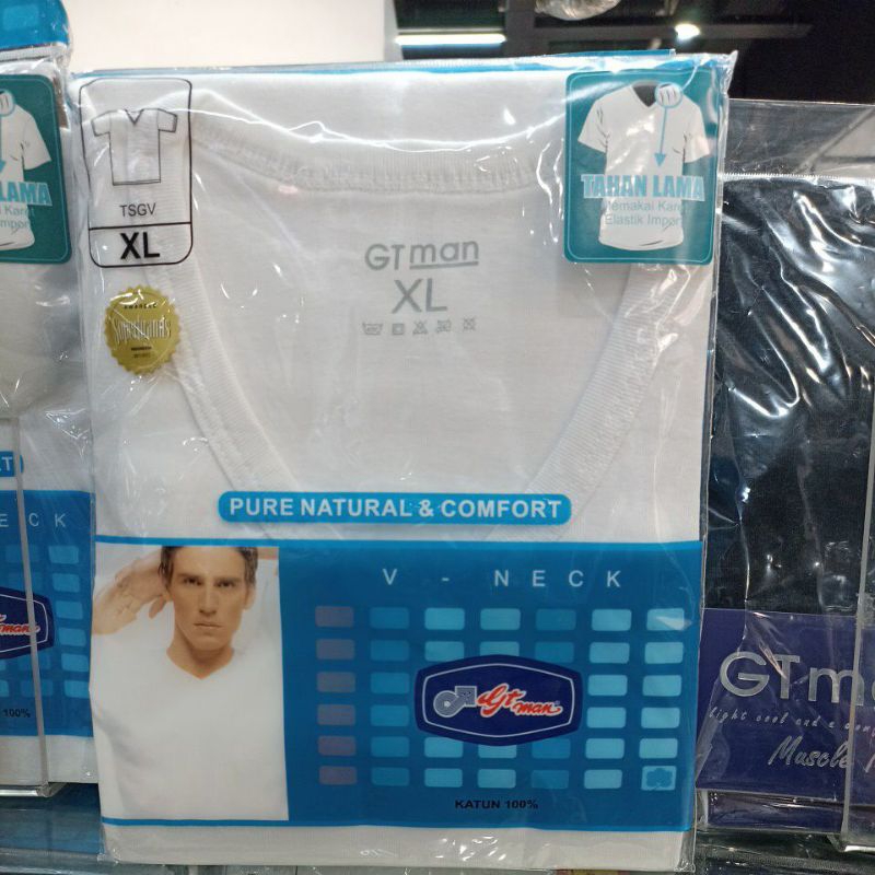 KAOS DALEMAN PRIA V NECK BY GTMAN