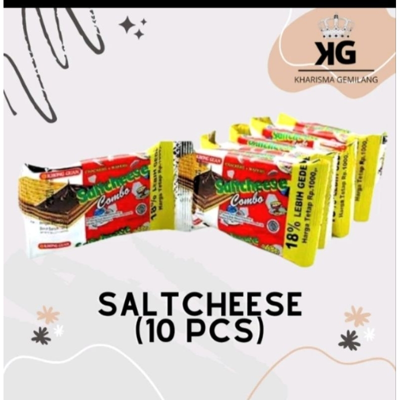 

KG Saltcheese Combo 10 pcs/ Snack cemilan biscuit cokelat anak dewasa murah Renceng