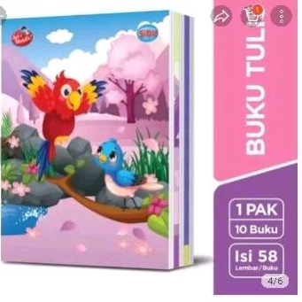 

Buku tulis SIDU 58 murah meriah 1 Pak isi 10/cover random