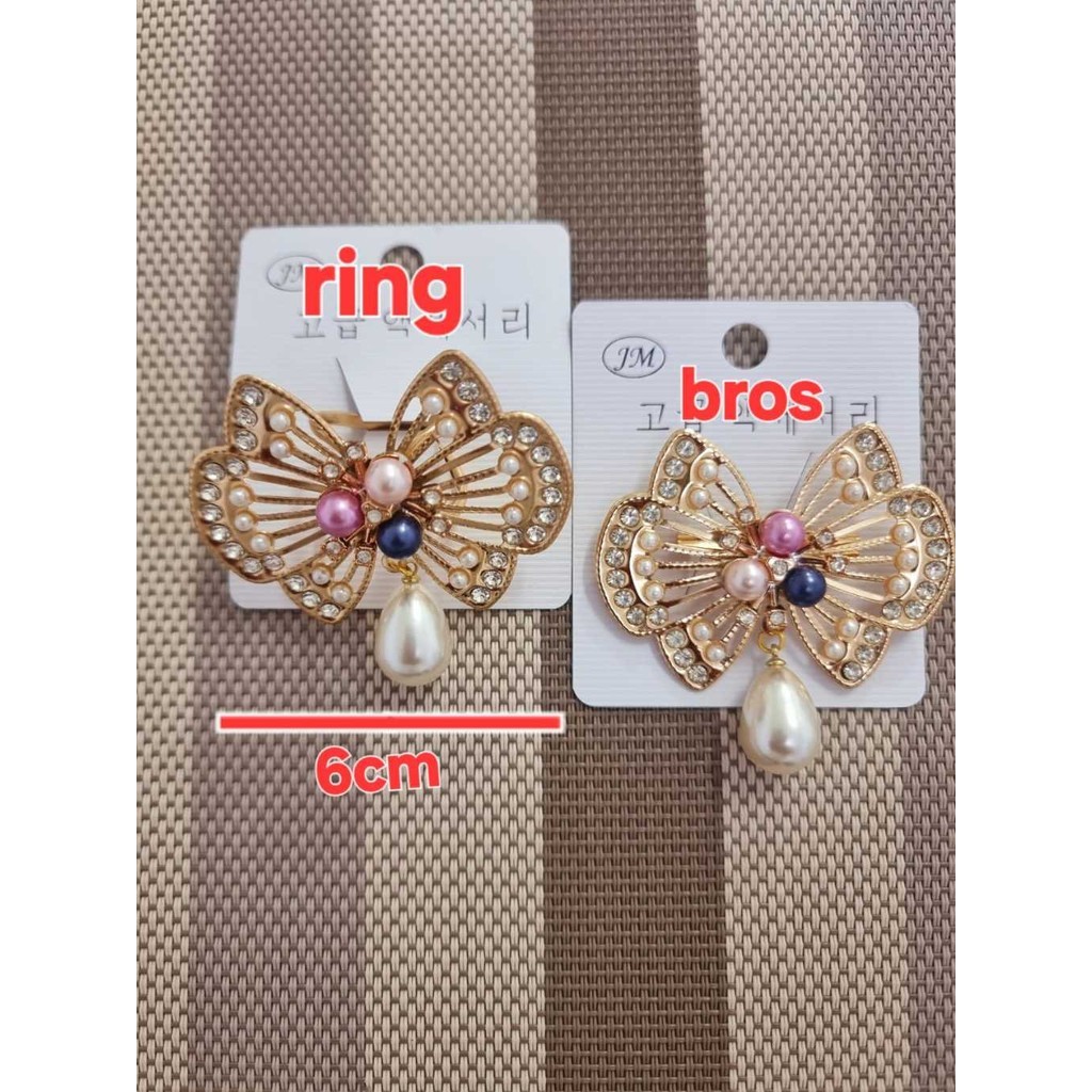 Ring hijab Motif Pita Mutiara Pastel Pink Ring Scrave ring Hijab terbaru ring Hijab Korea Motif pita