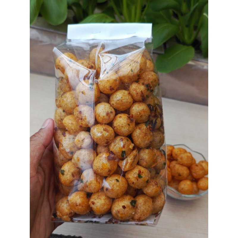 makanan ringan, cimol, cimol kering pedas gurih daun jeruk 200 gram