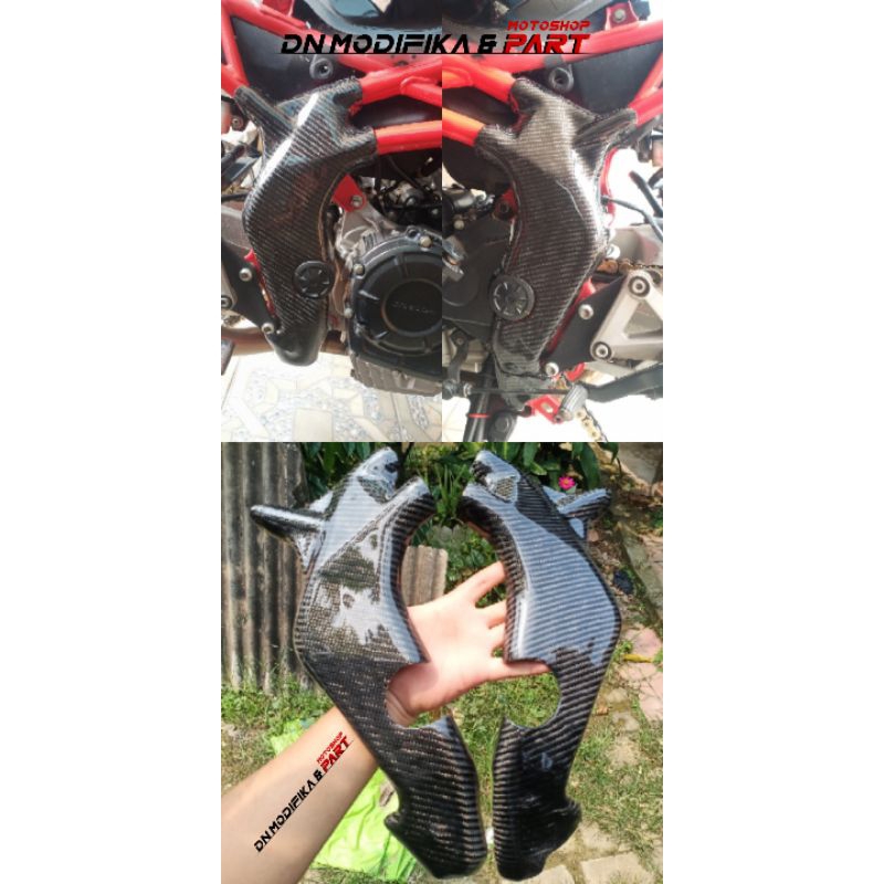 Cover rangka carbon cbr250rr tutup rangka cbr 250rr carbon asli deltabok cbr 250rr