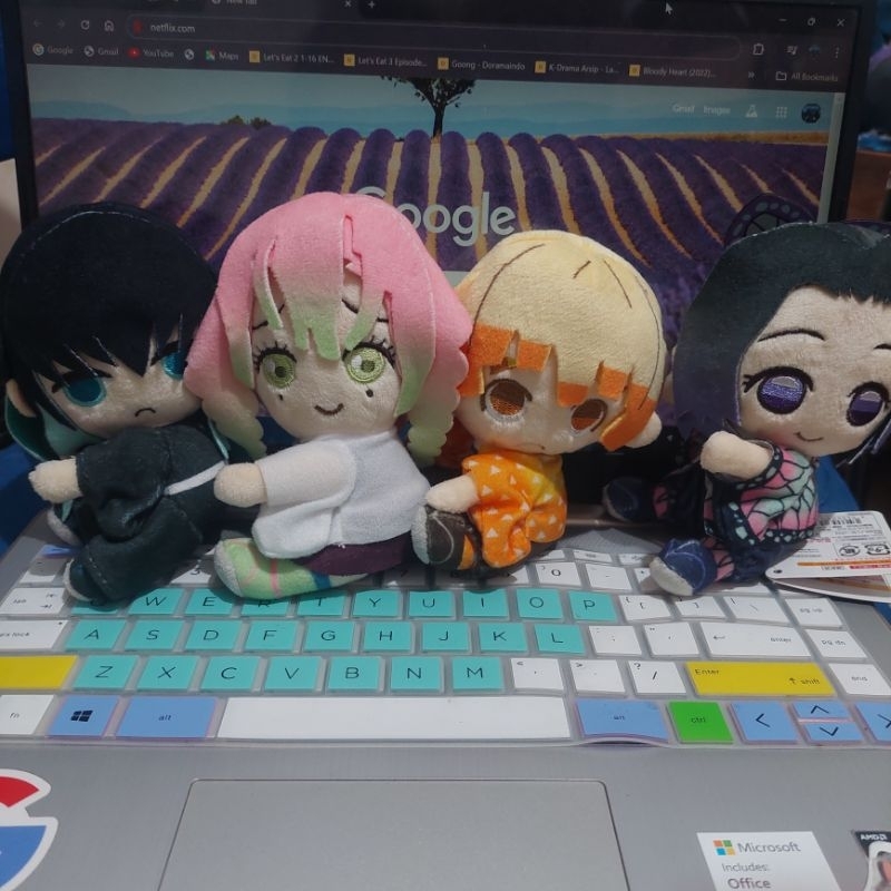 Boneka Anime Pitatto Shinobu Zenitsu Mitsuri & Muichiro Demon Slayer Plush