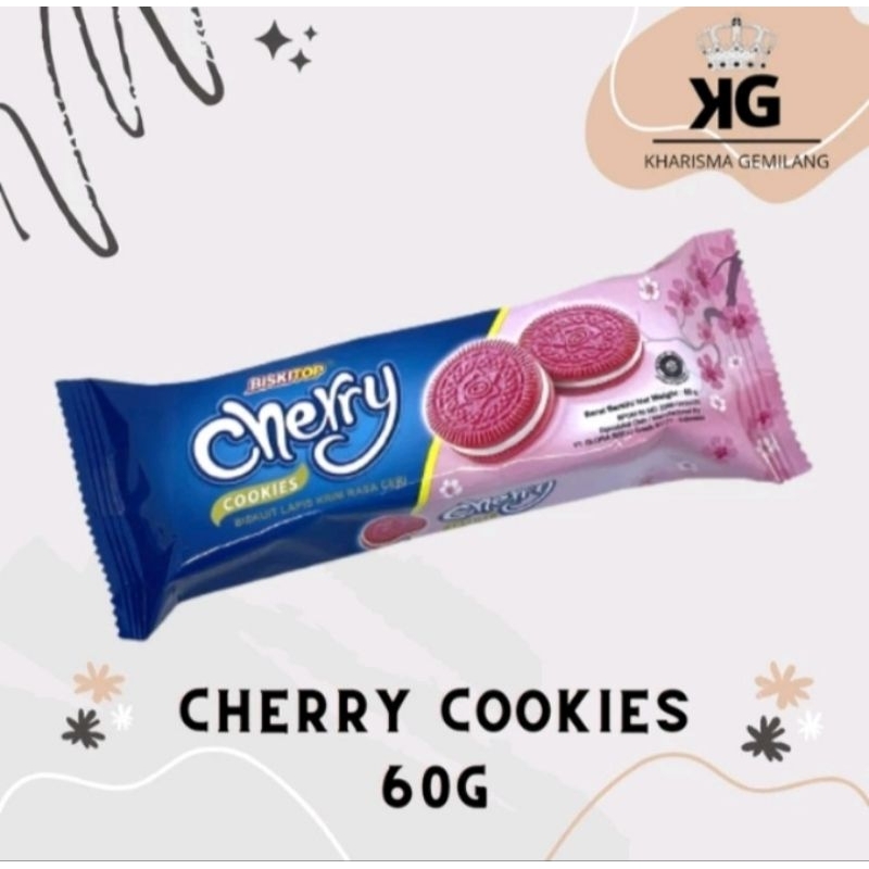 

BISKITOP -CHERRY COOKIES 50g Biscuit Anak Dewasa Enak Rasa buah CHERRY Biscuit BISKITOP Murah