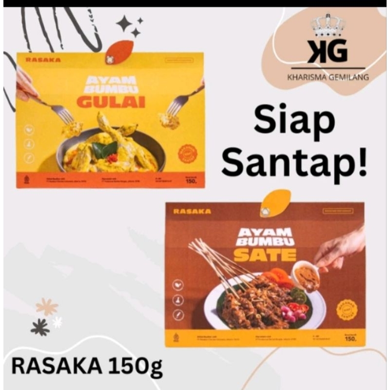 

KG-RASAKA AYAM BUMBU GULAI & SATE 150gr makanan instan siap makan siap santap murah