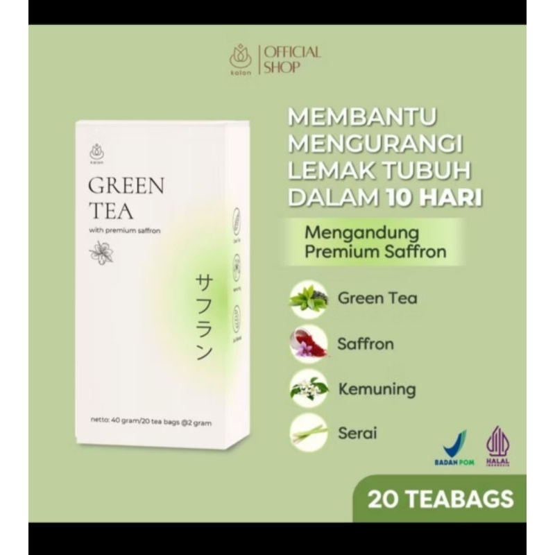 Kalon Tea Green Tea With Premium Saffron