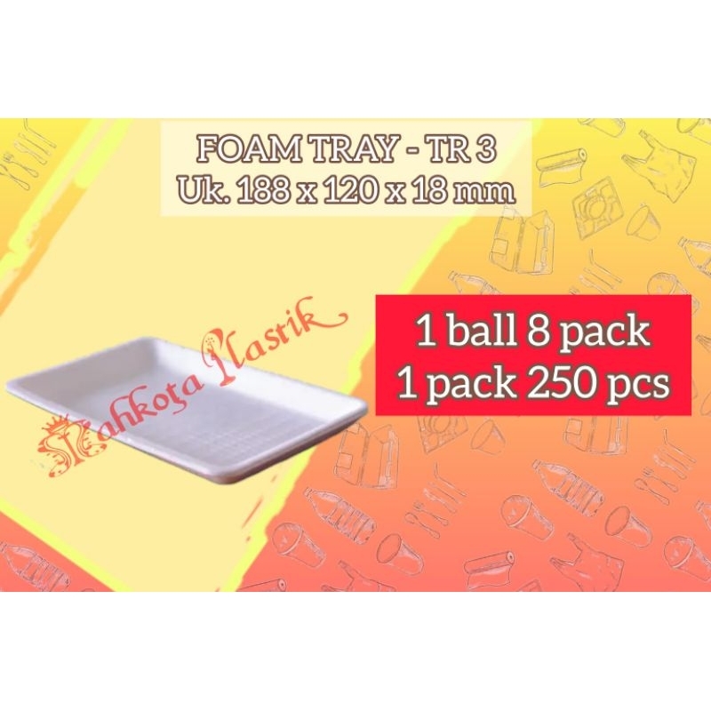 tempat daging, ikan/tray makanan/Foam Kotak TR 3