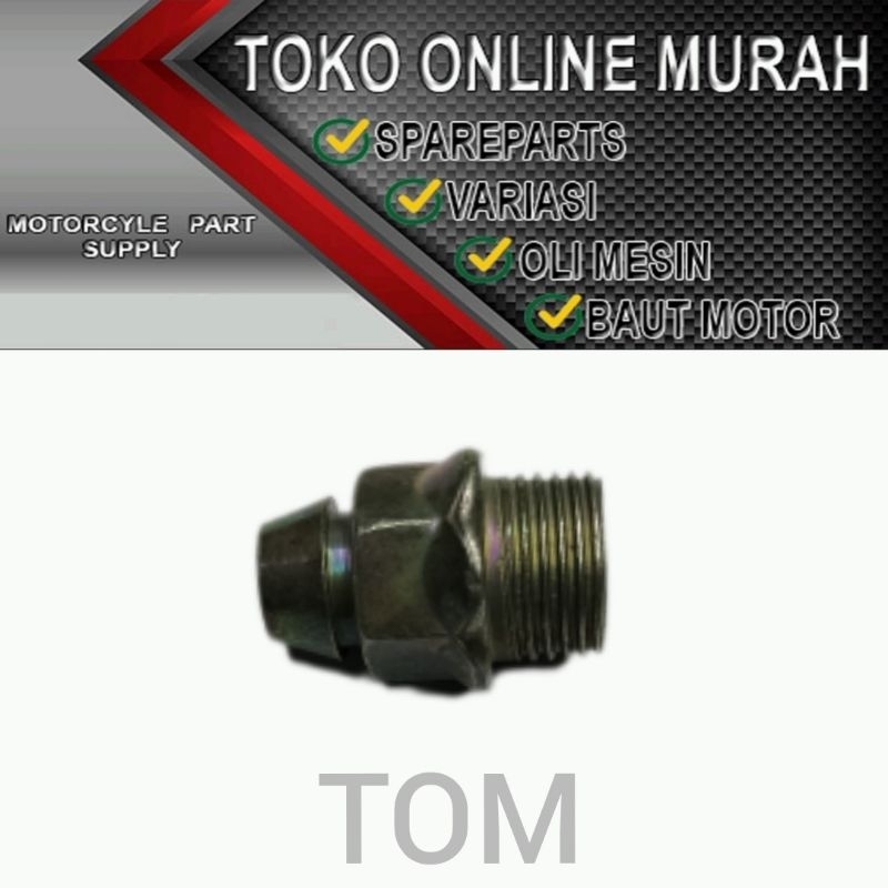 BAUT NEPEL CUK KARBURETOR YAMAHA/SUZUK, DRAT 14, PANJANG: 6MM
