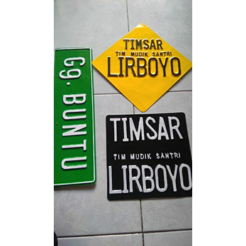 

nama gang.nama jalan.papan nama bahan plat