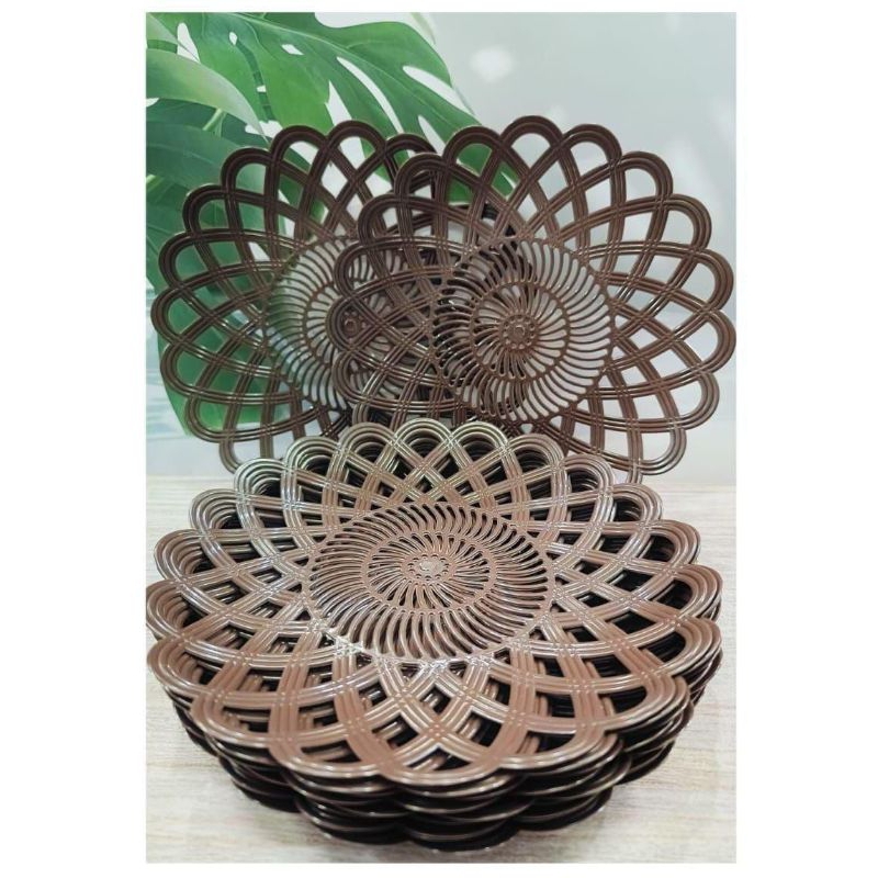 PIRING PLASTIK/PIRING ROTAN/PIRING ANYAM/PIRING MURAH/PIRING PLASTIK LUSINAN