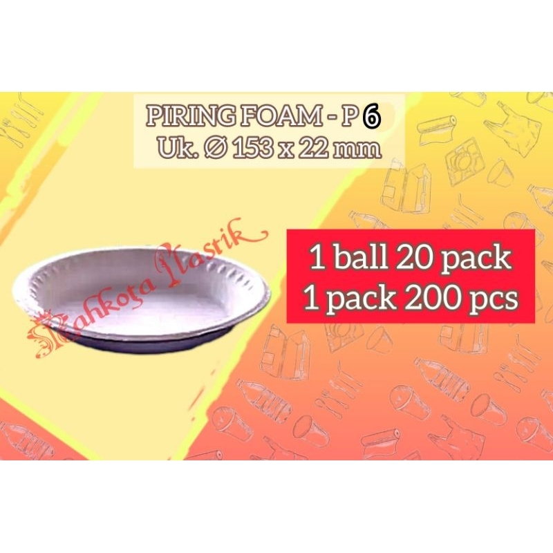 tempat daging, ikan/tray makanan/Foam Piring P 6