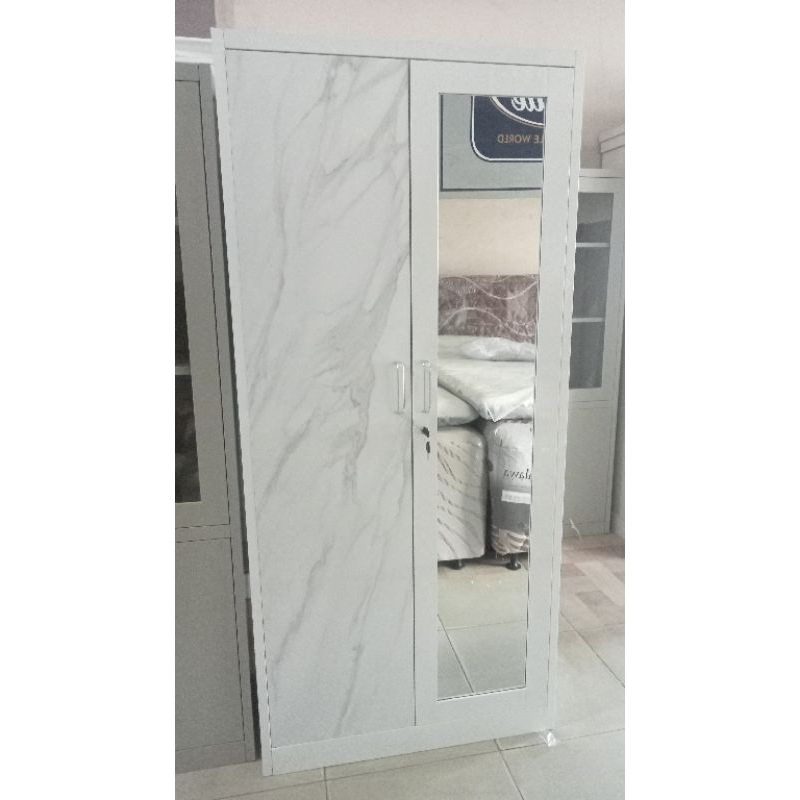 lemari pakaian 2pintu buka plat besi