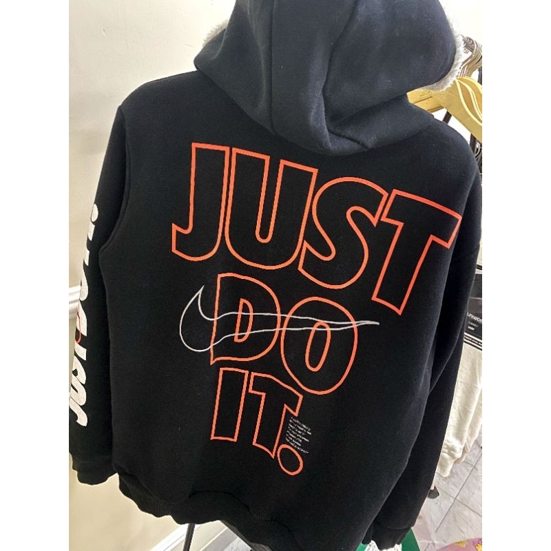 hoodie sherpa nike just do it second
