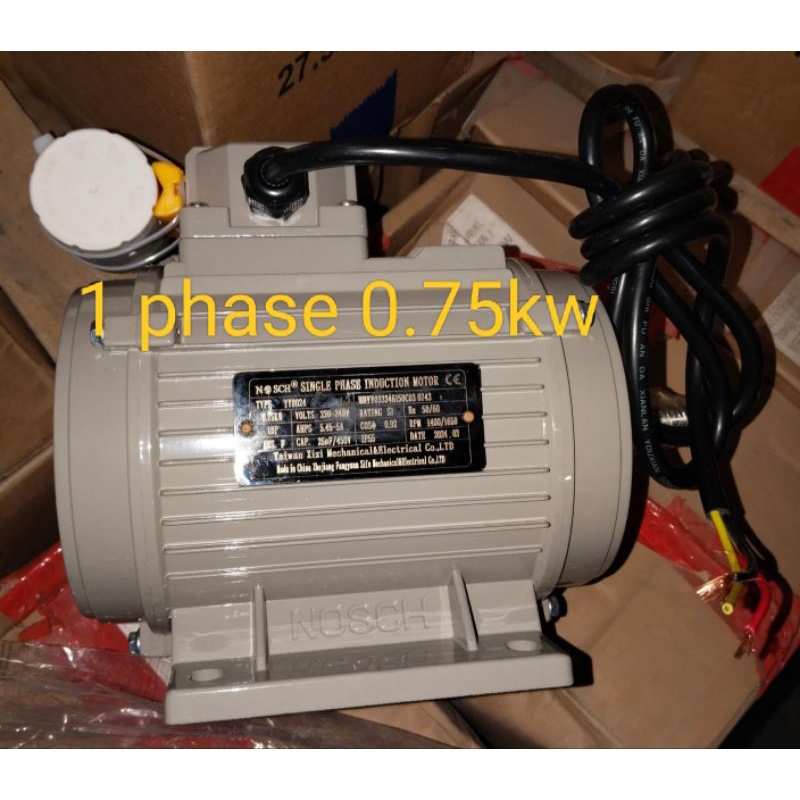 dinamo nosch 1 phase 0.75KW 1HP motor blower boxfan exhaust angin kandang ternak ayam