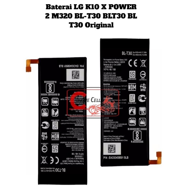 Baterai LG K10 X POWER 2 M320 BL-T30 BLT30 BL T30 Original