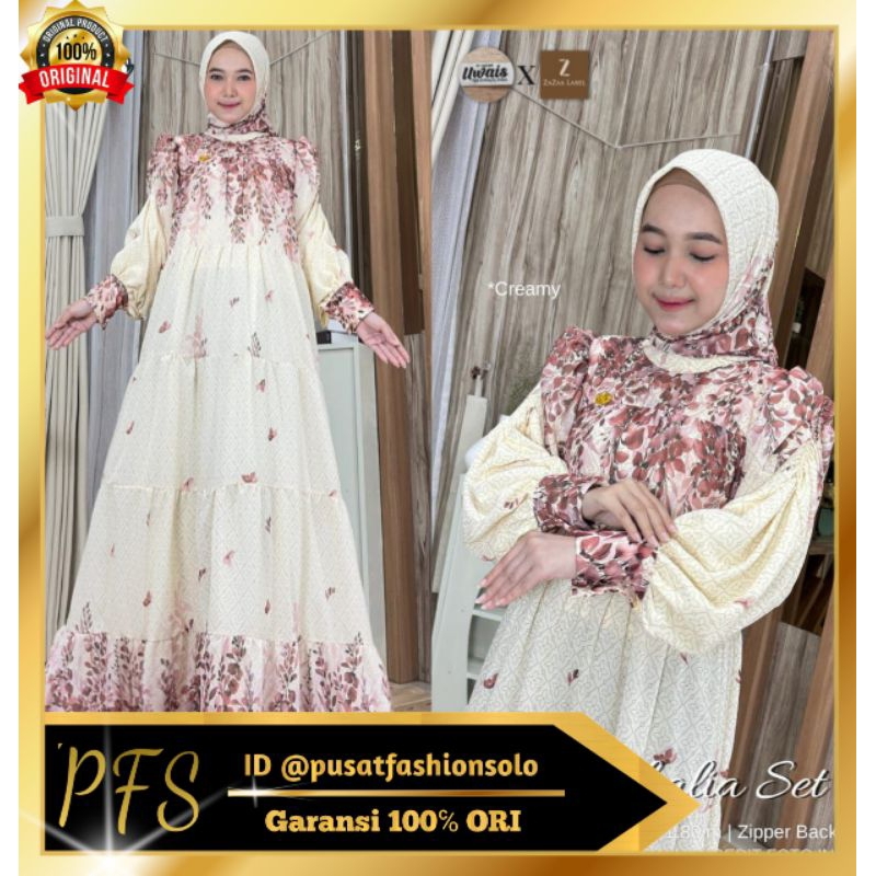 《Ready Stok》ATHALIA SET HIJAB ORIGINAL Product By UWAIS✔ | Gamis Muslimah Terbaru Ceruty Babydoll PR