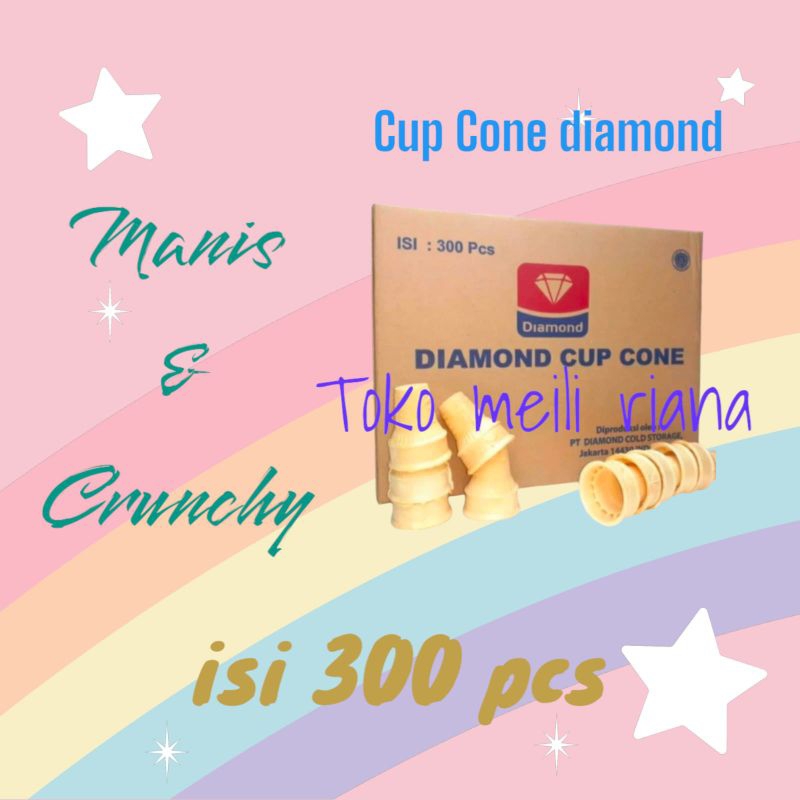 

cone diamond isi 300 pcs cup cone diamond contong eskrim