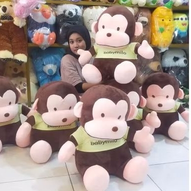 BONEKA MONYET BABY MILO CUSTOM JUMBO SOFT QUALITY BABY MILO BONEKA MONYET BONEKA MONYET LUCU BONEKA 