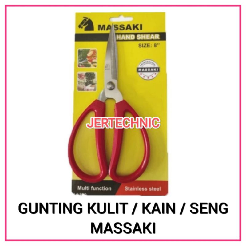 

GUNTING STAINLESS SERBAGUNA MASSAKI UNTUK KULIT /KAIN/SENG