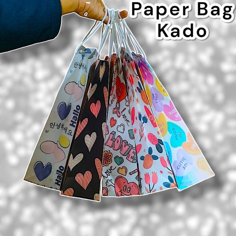 

Paper Bag Kado Satuan Souvenir | Ulang Tahun | Wedding Ukuran 21×7×25 cm
