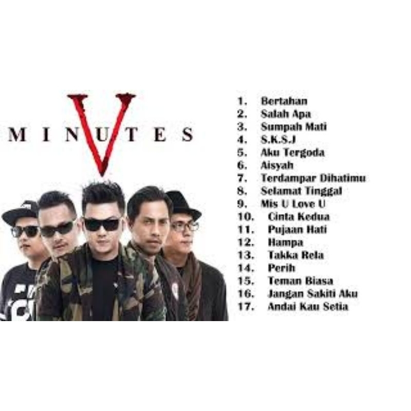 KASET CD MOBIL LAGU BAND FIVE MINUTES-KASET CD COMPACT DISC LAGU POP INDONESIA 2000 AN-KASET CD LAGU