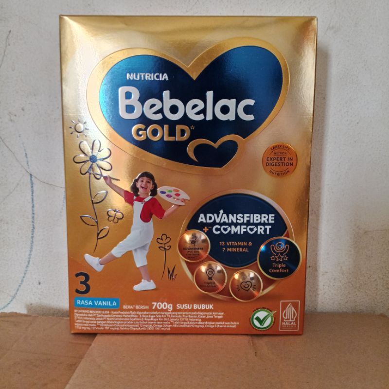 Bebelac 3 Gold 3 Vanilla Madu 700g 700gr Susu 1-3 Tahun Vanila