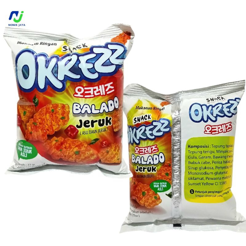 

Snack Okrezz Balado Rasa Jeruk Paket 5 Pcs@22g(SNACK BERHADIAH)-BACA DESKRIPSI