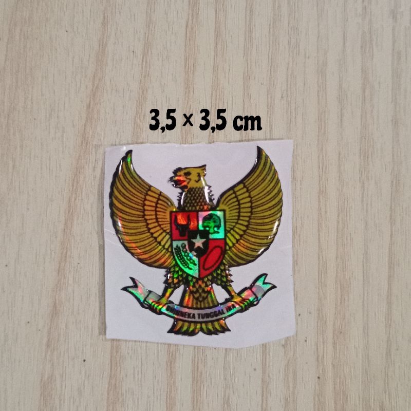 Sticker emblem resin timbul lambang Garuda gold