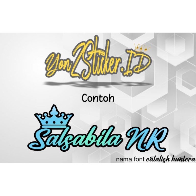 

MURAH!! stiker custom nama sendiri dengan mahkota