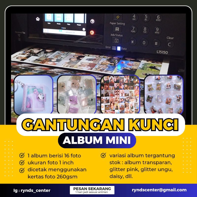 [FREE FOTO] GANTUNGAN KUNCI ALBUM MINI / FOTO POLAROID