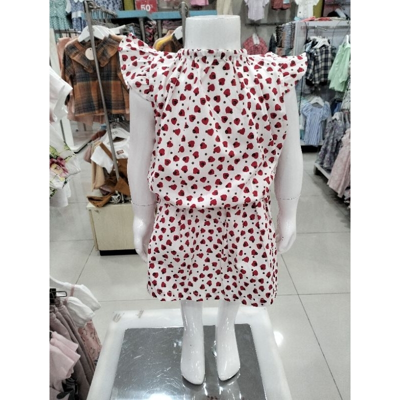 QNA Baju Setelan Katun Anak Perempuan Usia 1-4 Tahun