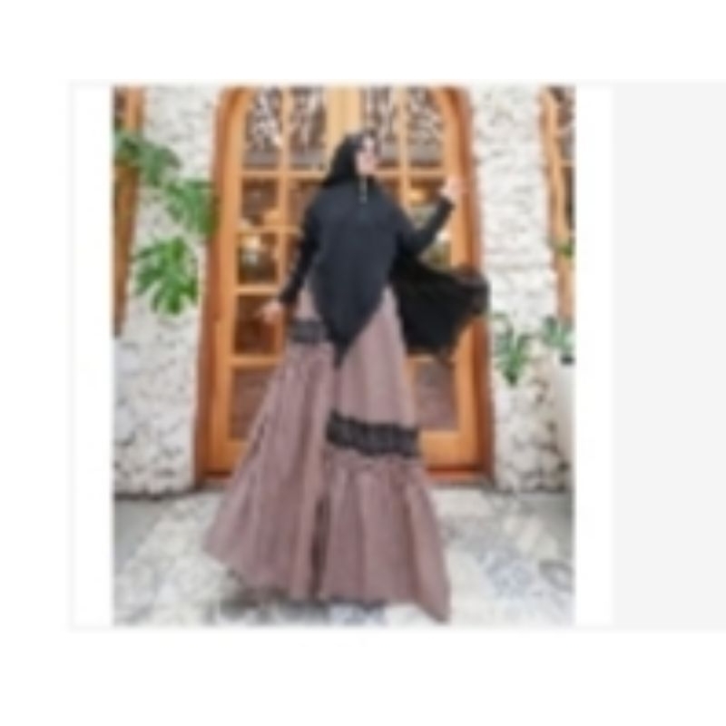 gamis katun Madinah bordir effoni