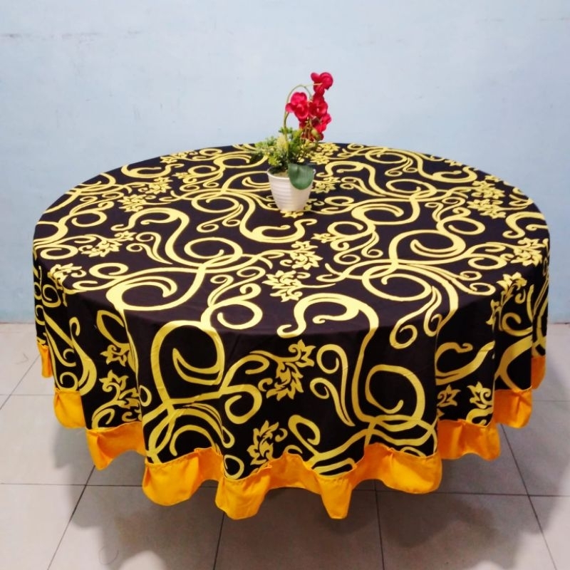 Taplak Meja Bulat Besar 8 Kursi